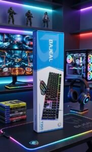 Bajeal  T350 Gaming Keyboard & Mouse Combo – RGB Backlit 104 Keys Keyboard + Optical Gaming Mouse Set