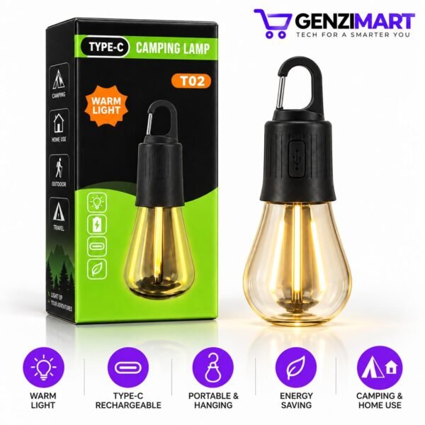 Rechargeable LED Camping Light – Portable & Hanging