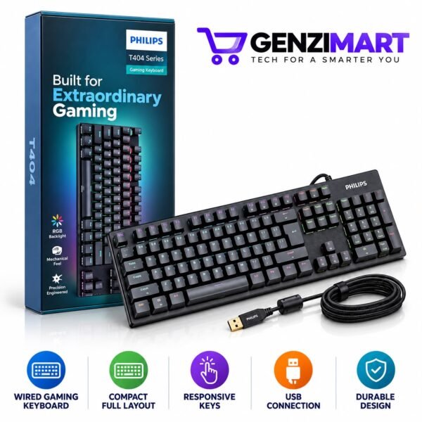 Philips G404 Gaming Keyboard – RGB Blue