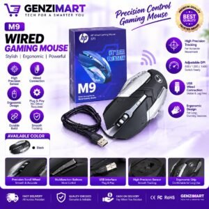 M9 RGB Gaming Wired Mouse – LED Backlight USB Gaming Mouse 7 Buttons Adjustable DPI for PC Laptop Gamers