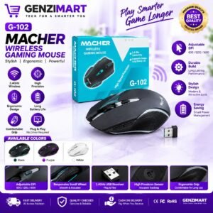 Macher G-102 Wireless Gaming MouseHigh-Speed Precision & Ergonomic Design Elevate your gaming and productivity.